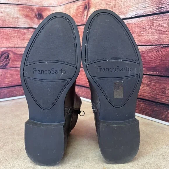 Franco Sarto Hyla Leather Grey Ankle Booties - Picture 8 of 14